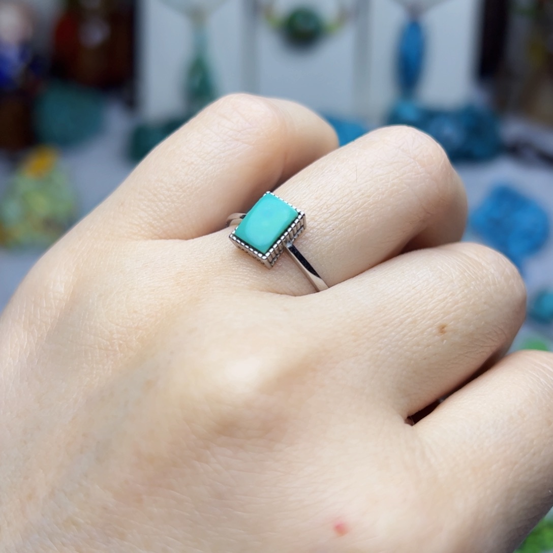 绿松石珠宝奇石银S925镶嵌