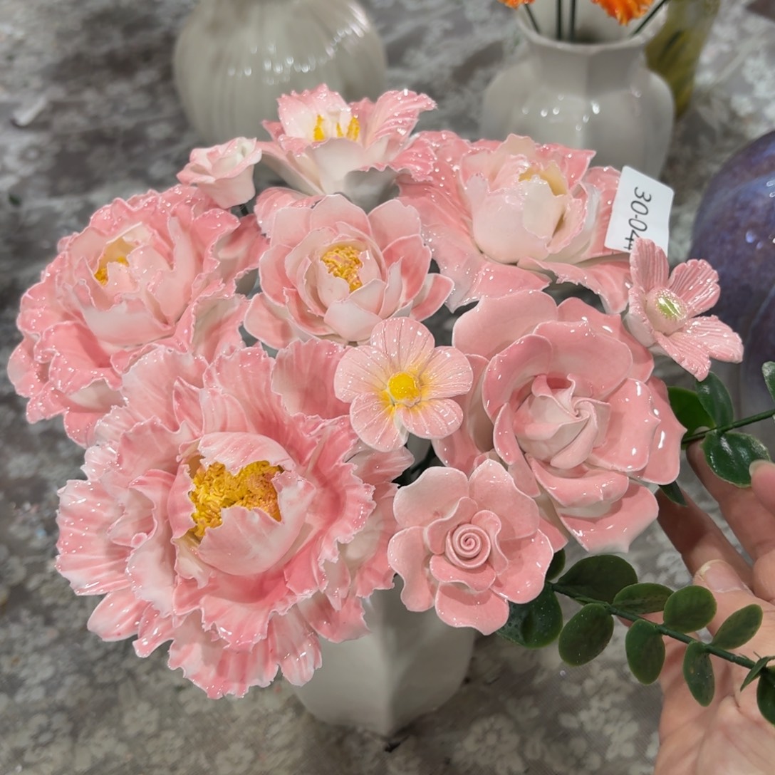 陶瓷花拍满20元发货退款拉黑3044