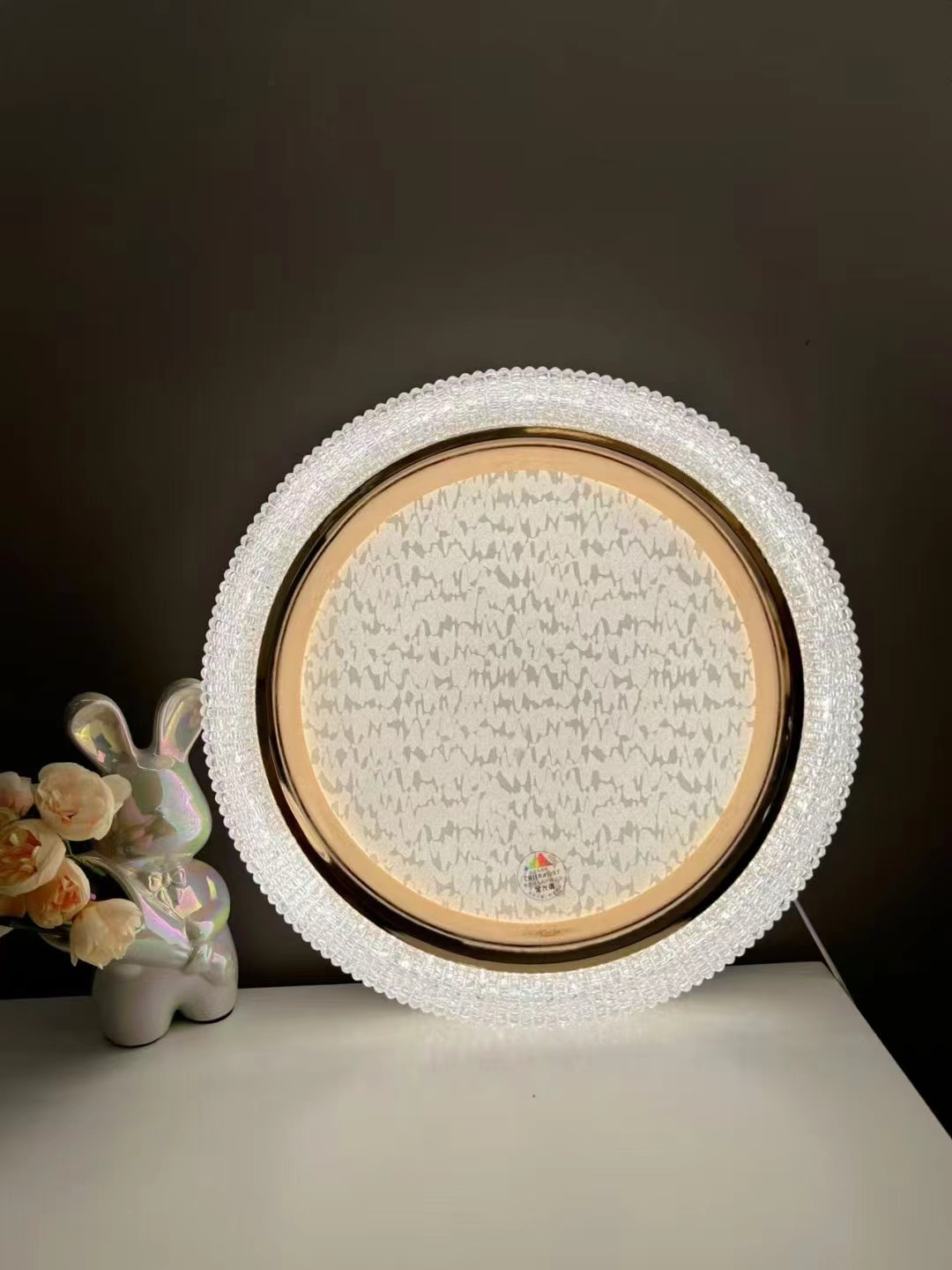 新款金乌扶摇高端复古北欧圆形玄关白色卧室吸顶灯