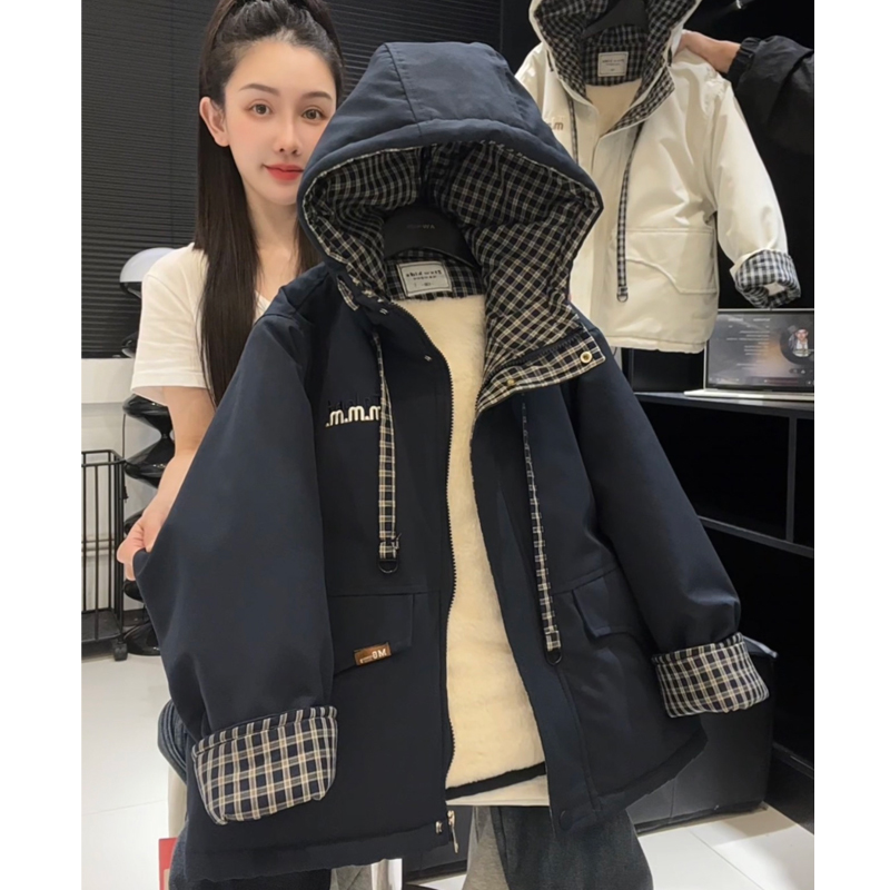 男童冬季加绒棉衣新款中大童洋气冬装休闲棉服保暖连帽外套