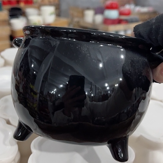 多肉绿植陶瓷花盆9.9包邮，有孔