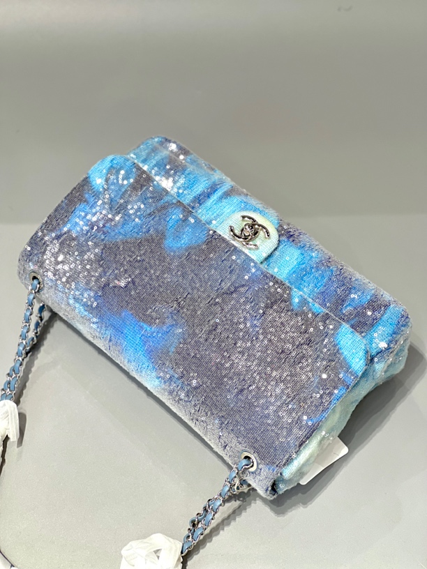 95新 Chanel/香奈儿 夏七中古/gigi同款/亮片机场cf/单肩包