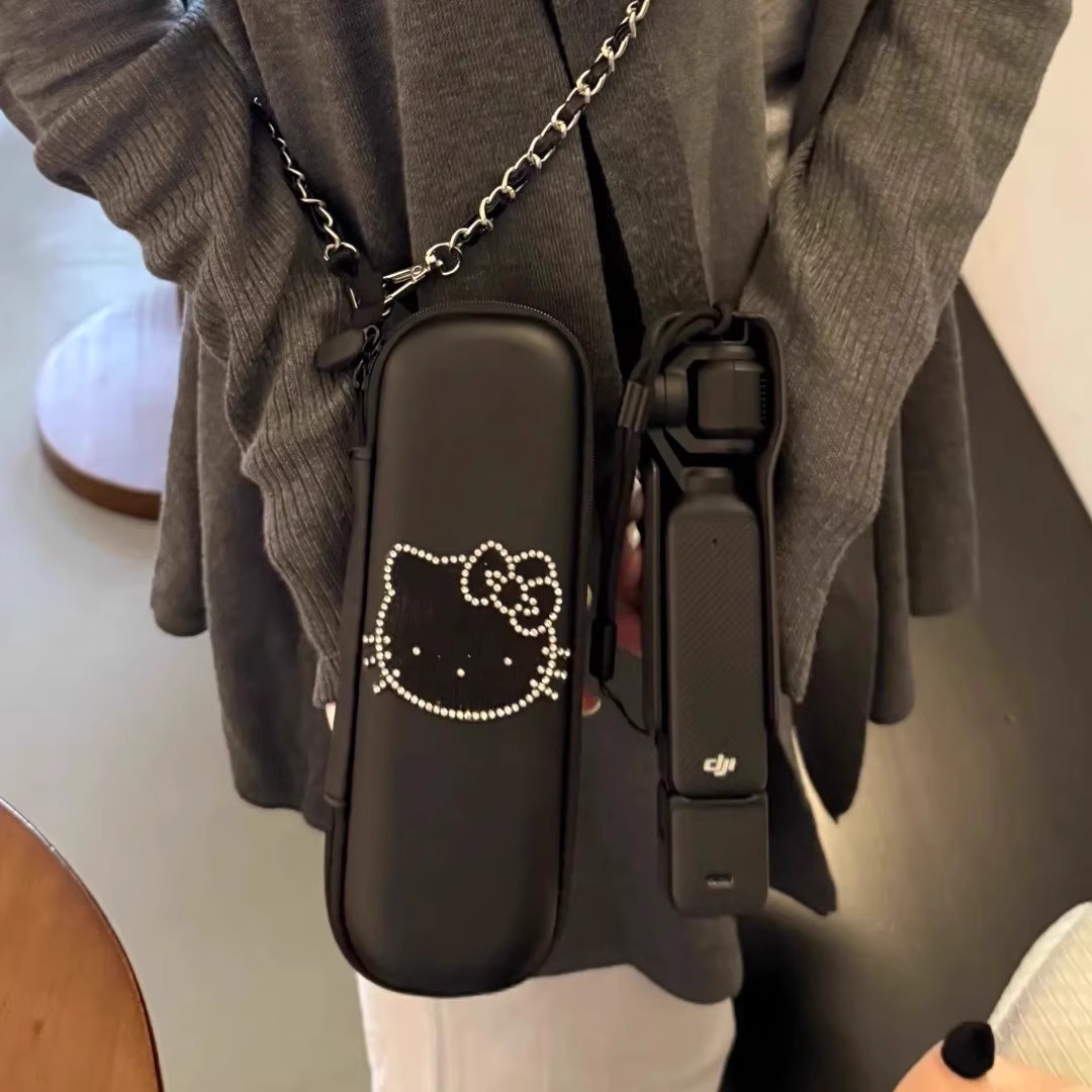 大疆pocket3收纳包可爱kt猫收纳盒云台相机包高颜值方形斜挎包