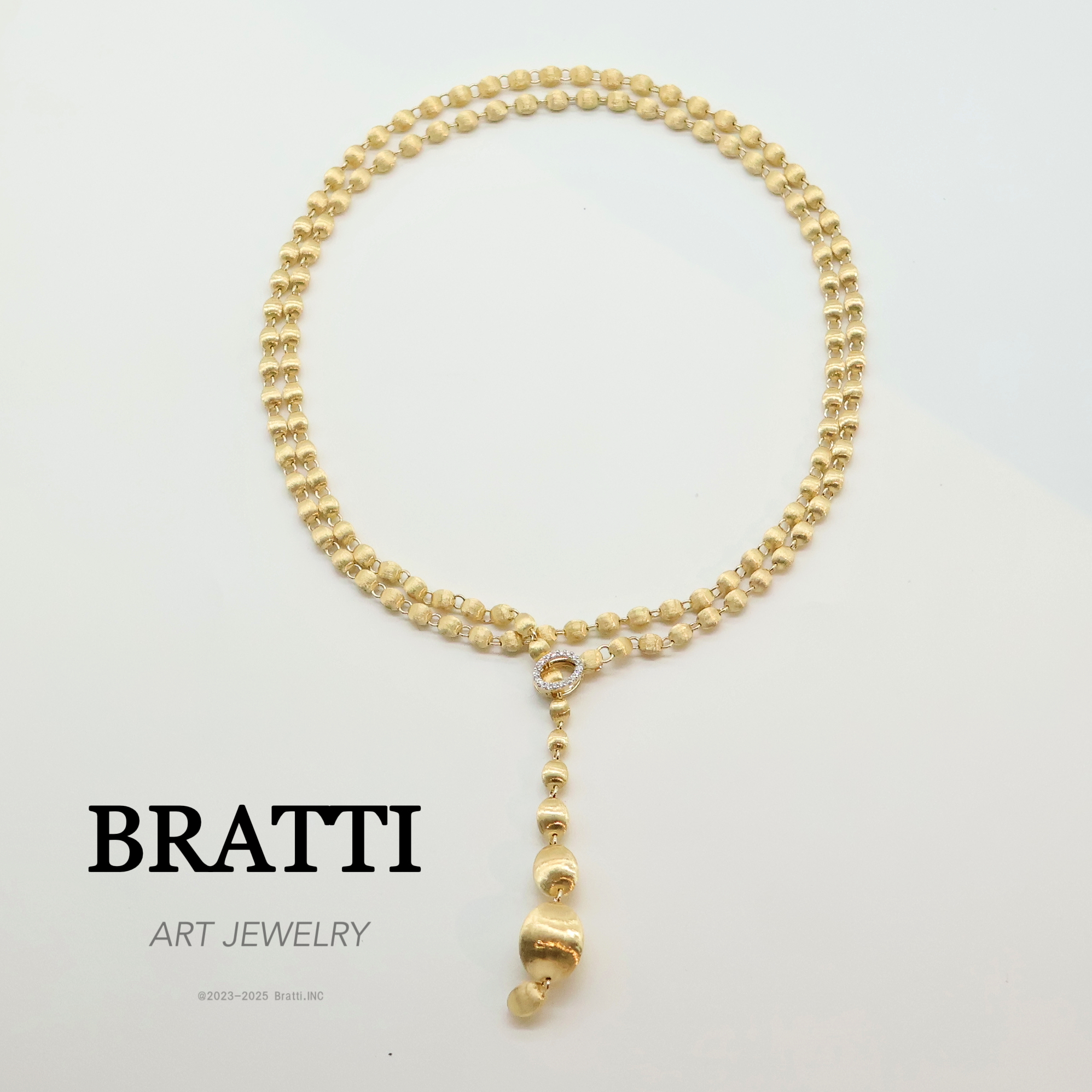 Bratti珠宝“上帝的礼物”18K金钻石项链（80cm）-KX241209