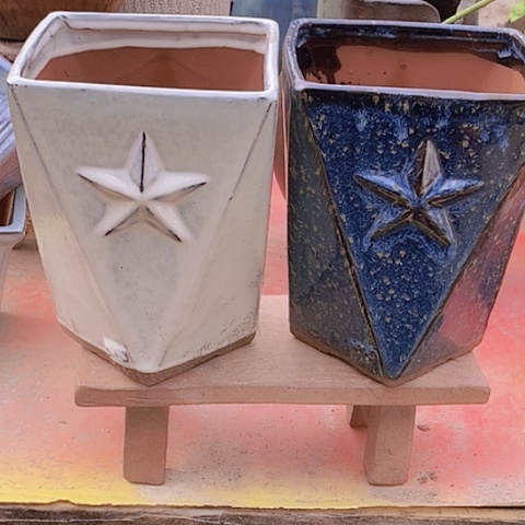 紫砂花盆口16高度21瑕疵