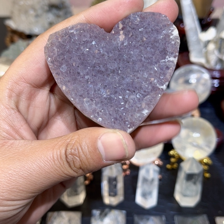 水晶摆件未镶嵌爱心