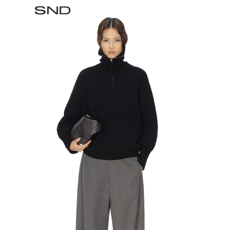 【CARVEN 设计师品牌】SND PF25 拉链领套衫