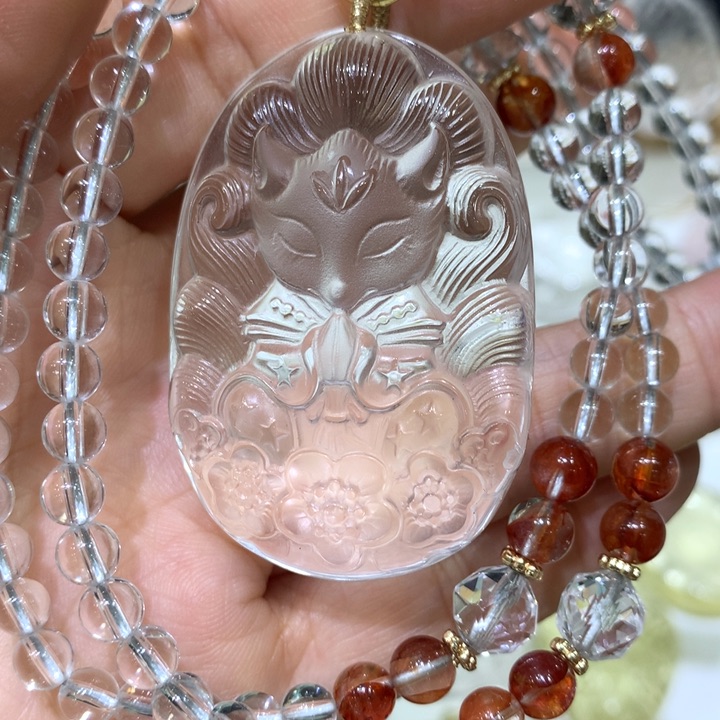 水晶项链未镶嵌天然