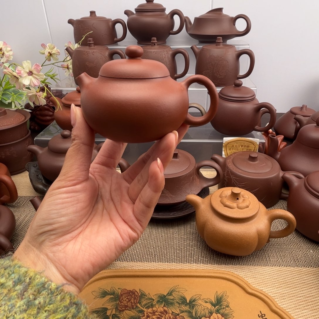茶壶紫砂朱泥文旦微瑕