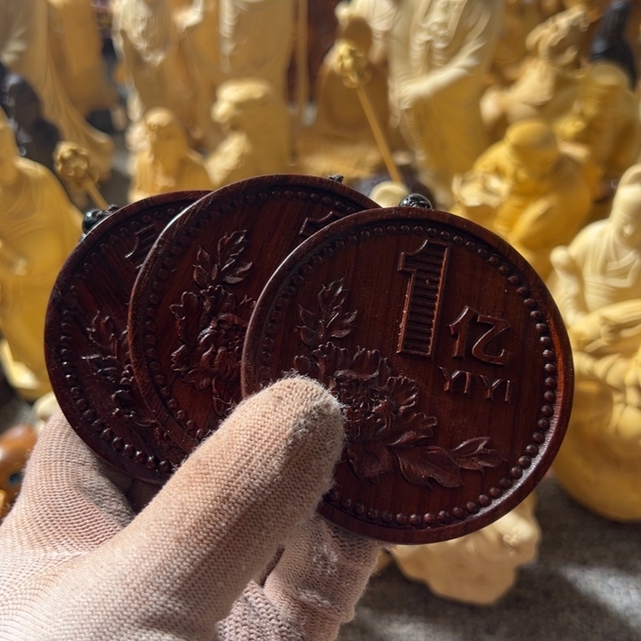 文***y非洲紫檀（红花梨）紫檀小目标3个