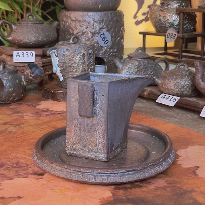 非比柴烧纯手工制作公道杯