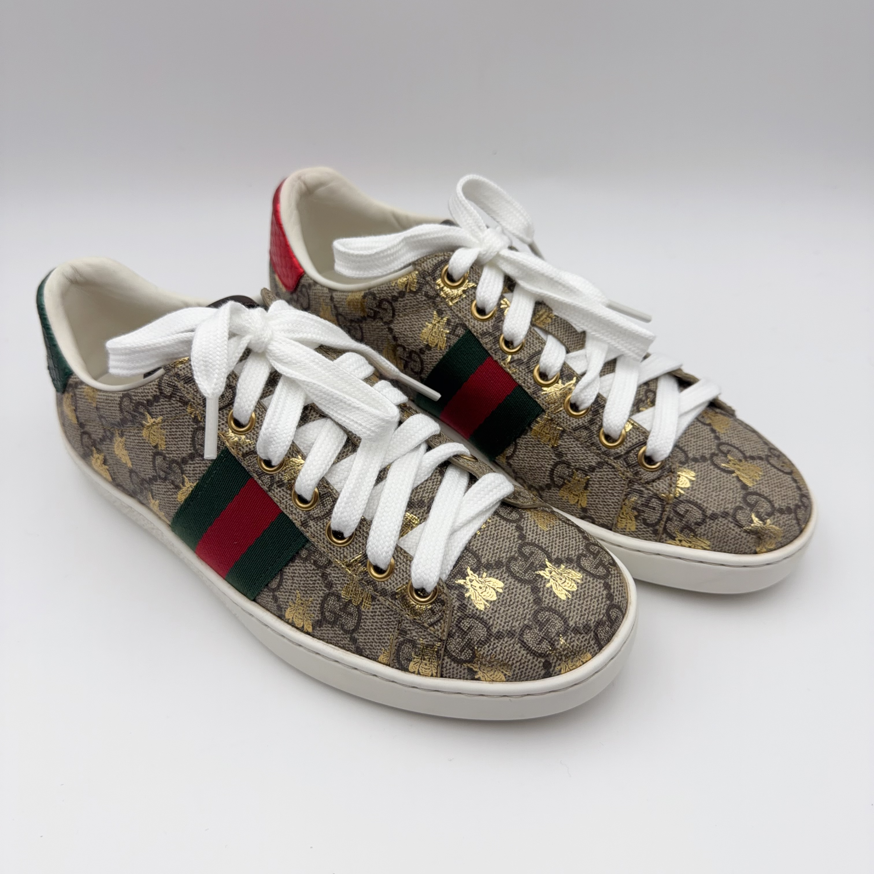 99新 GUCCI/古驰 /35.5码/经典ace板鞋/00663