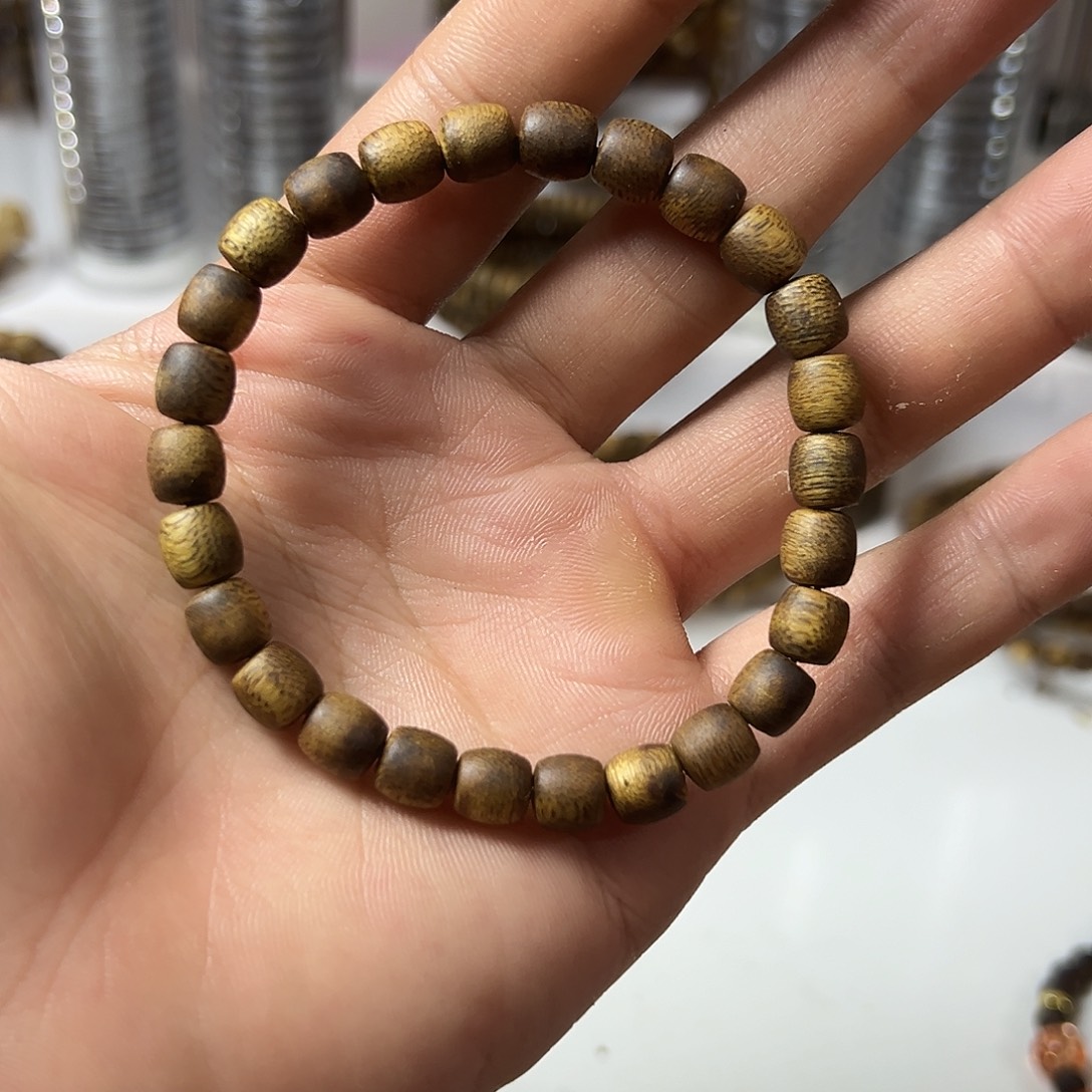 沉香碎屑沉香0.7鼓珠单圈4克