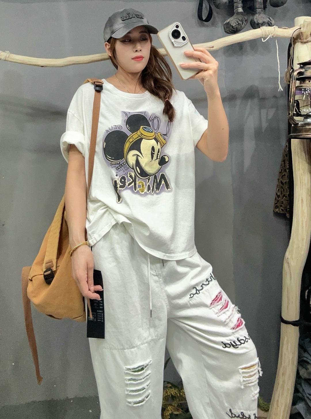 显瘦圆领时尚休闲百搭夏季宽松印花卡通