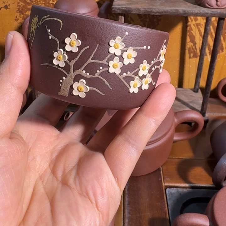 道***然紫砂茶壶紫泥主人杯100cc