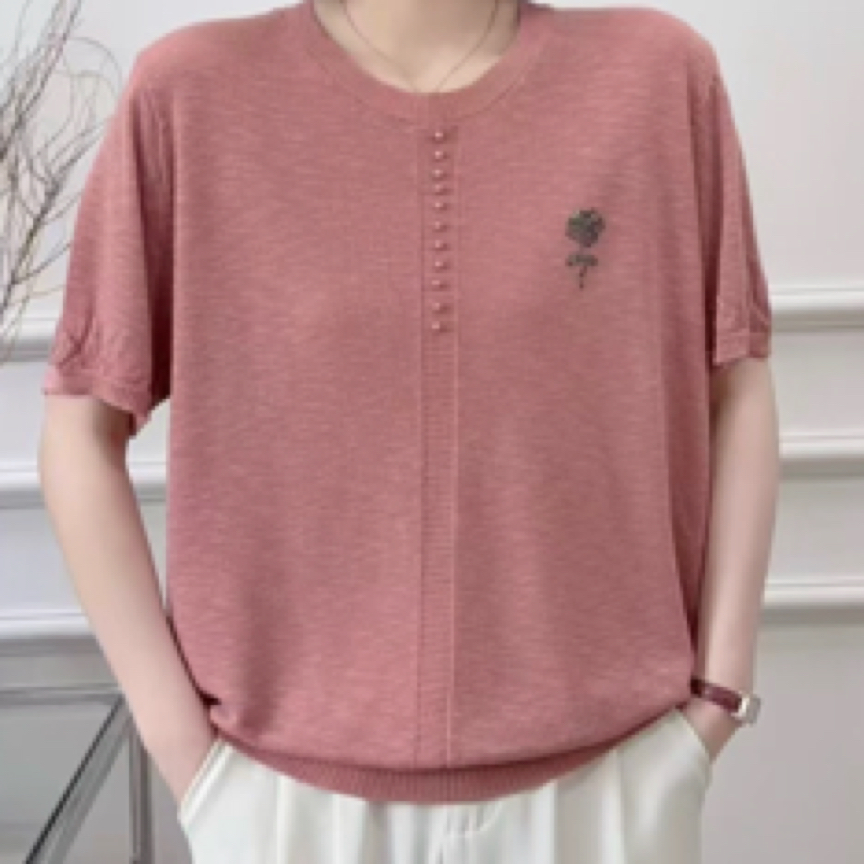 夏季新品时尚洋气宽松针织衫