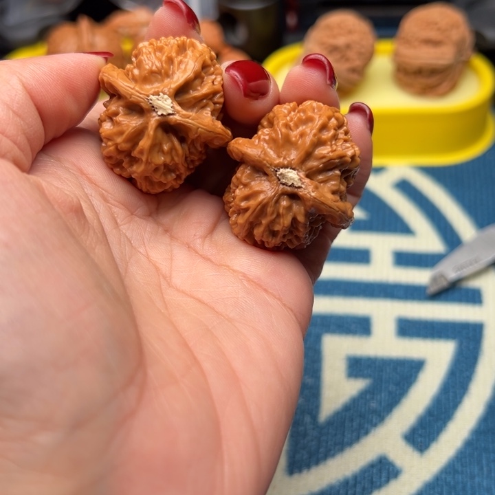 吊坠桃核文玩红莲