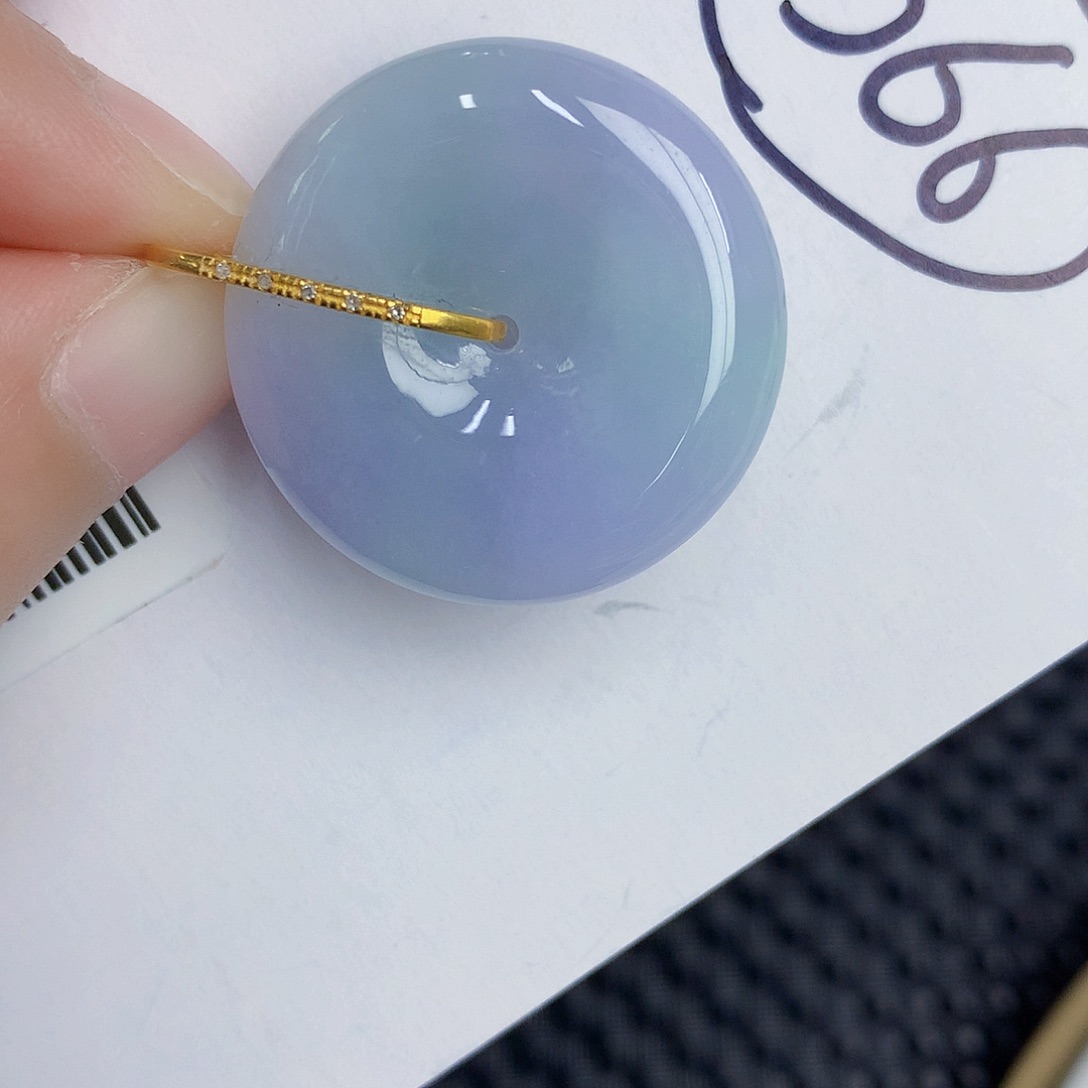 翡翠颈饰18K金镶嵌3467890