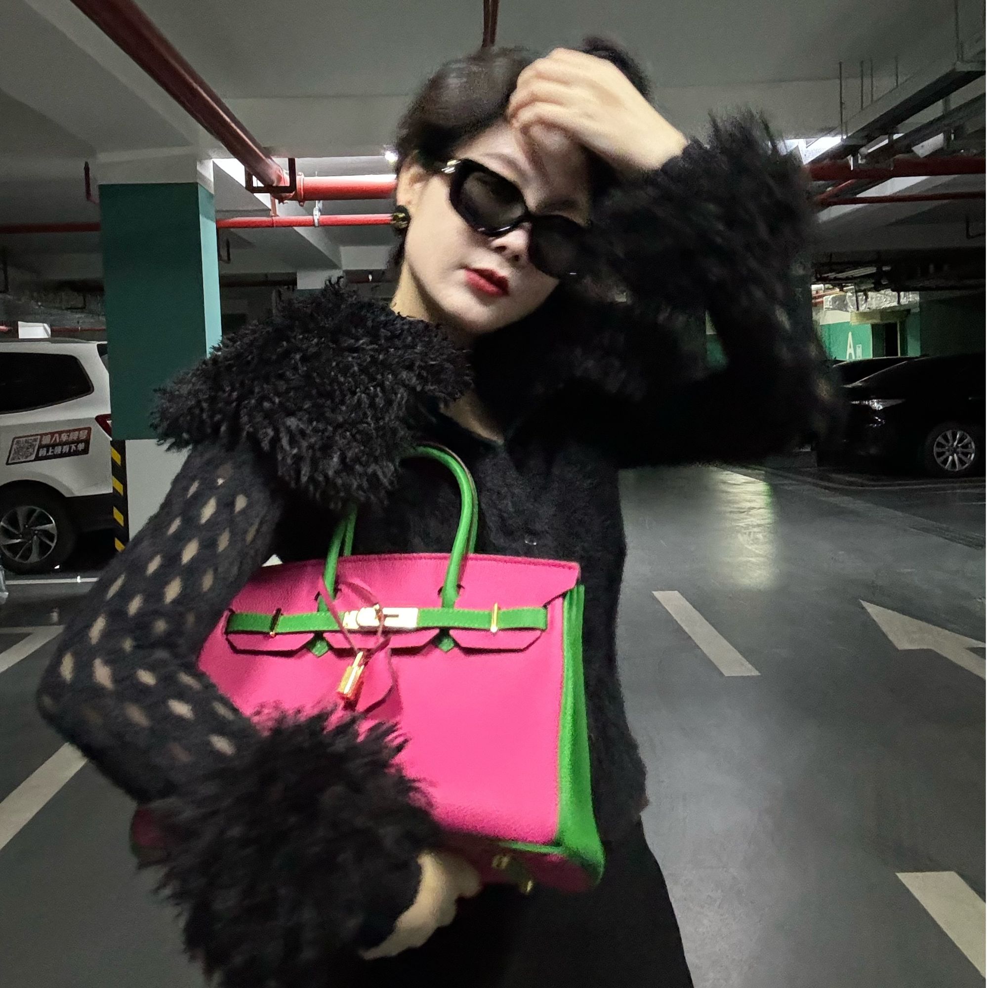 【尺寸：30*15*24】SISI原创设计高定真皮女包9619