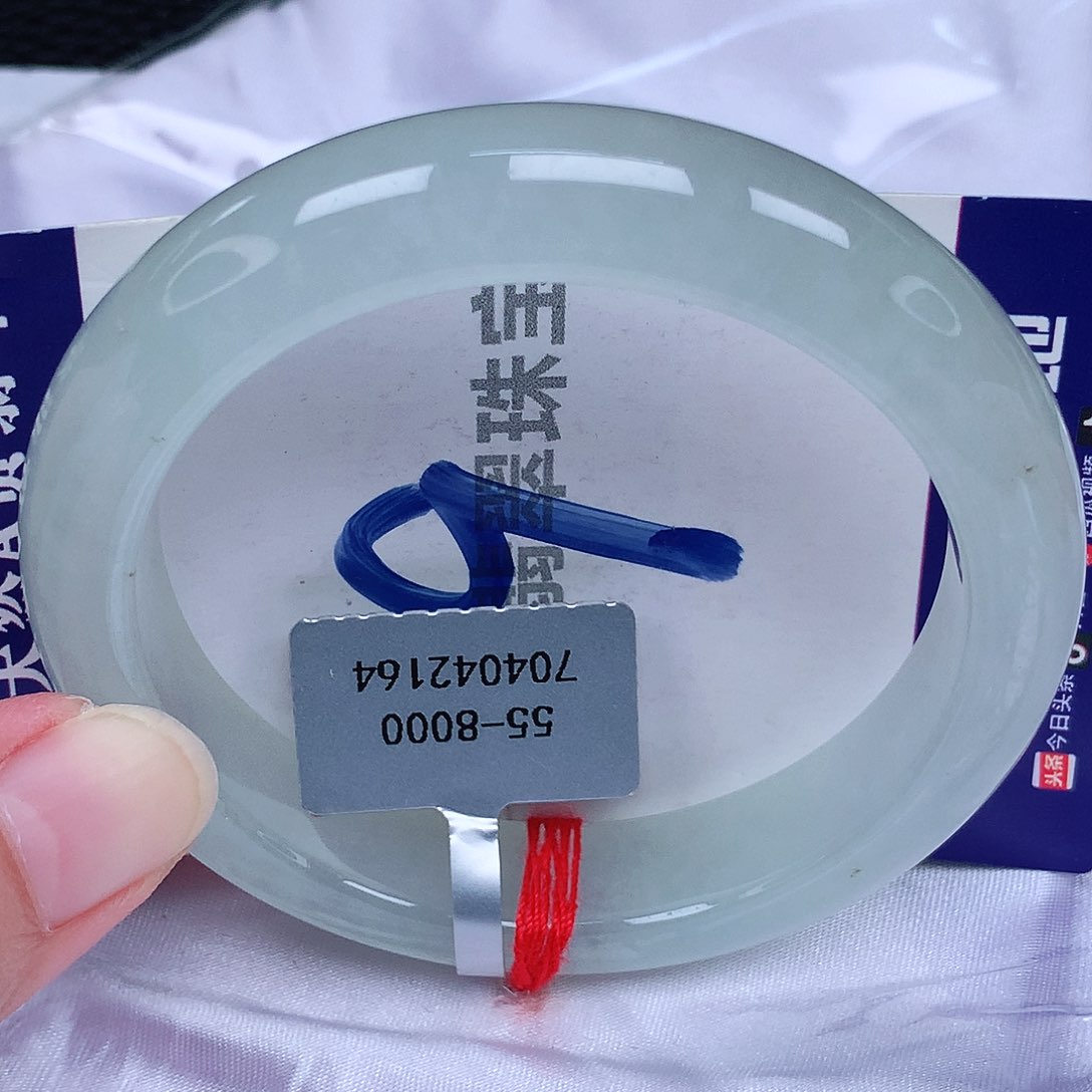 翡翠手镯未镶嵌缅甸天然A货翡翠手镯5455