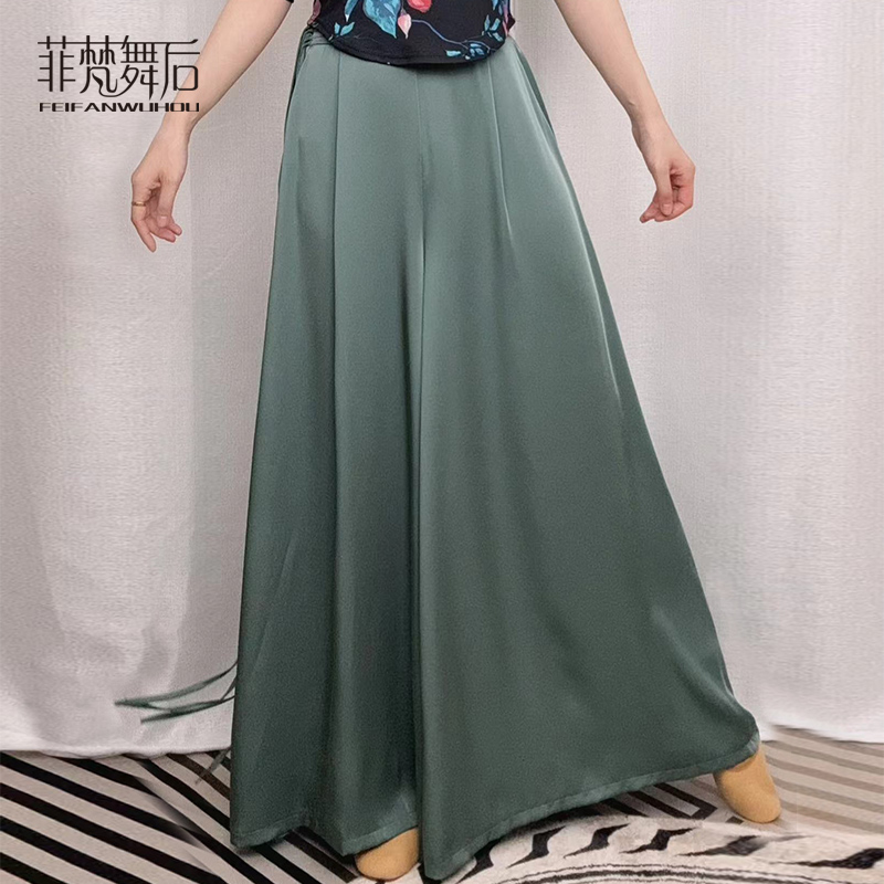 菲梵舞后新款现代舞练功服直筒阔腿裤飘逸中国舞古典舞舞蹈服装