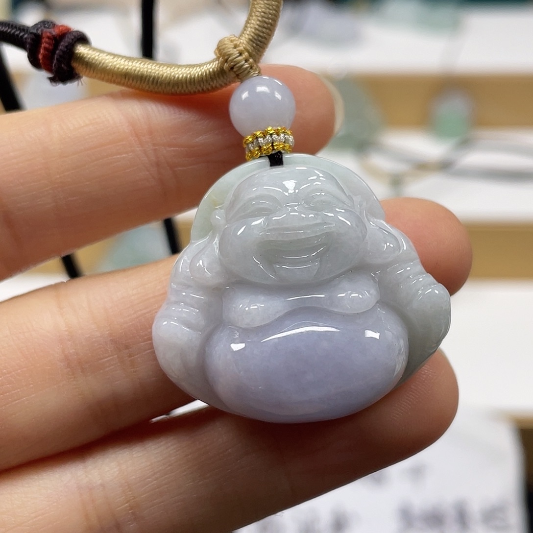 翡翠未镶嵌颈饰天然翡翠佛公吊坠一件11号