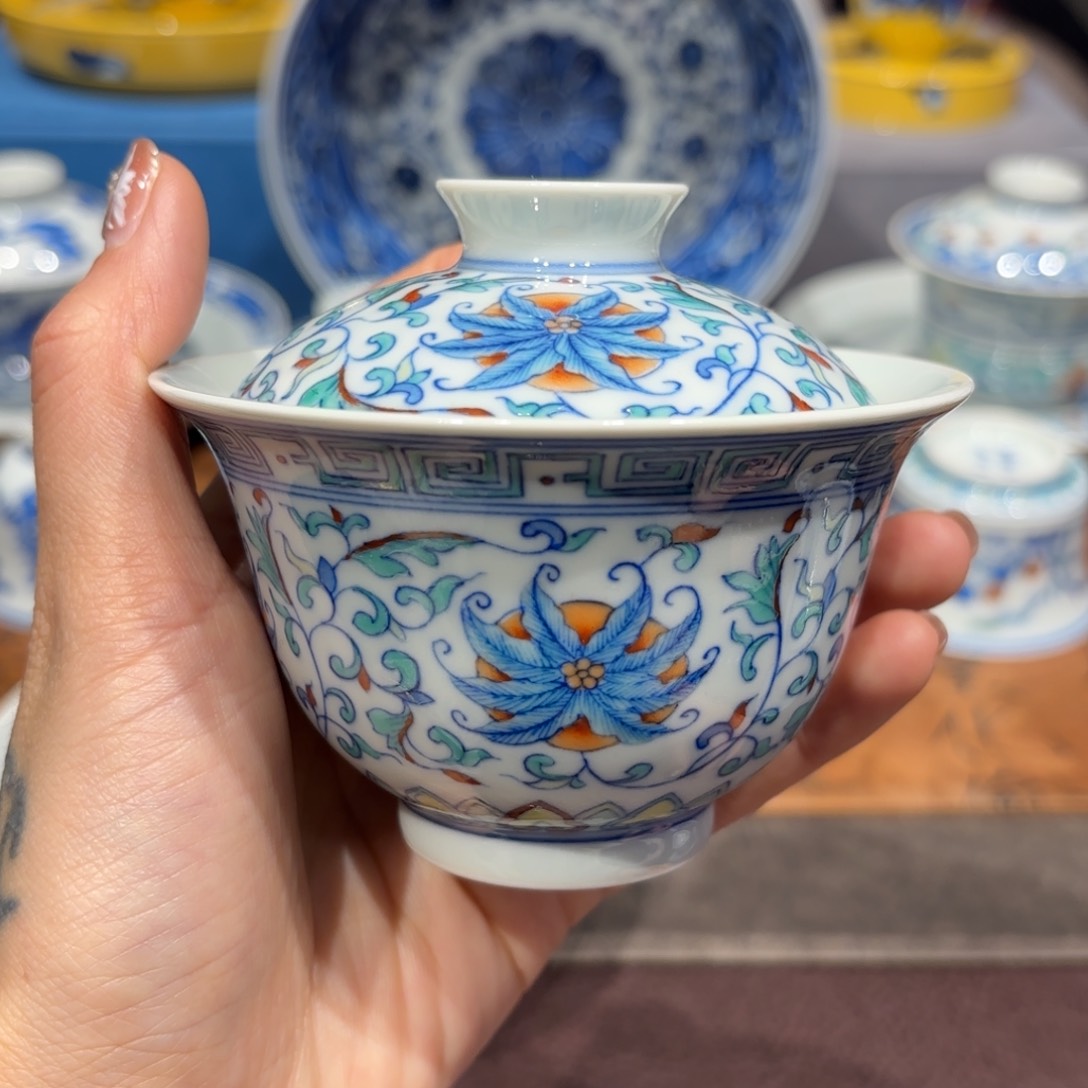 瓷片手工手绘陶瓷茶具