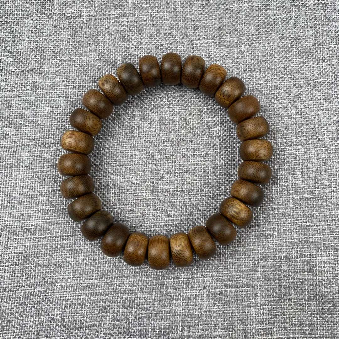 沉香文莱沉香沉水级算盘珠单圈手串1.2cm尺寸（多样性发一件）