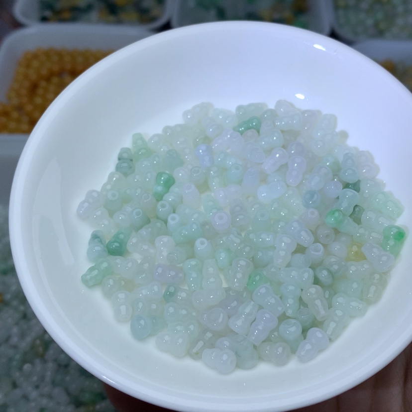 【闪购商品】翡翠手链未镶嵌卡5乘7.4冰葫芦50颗