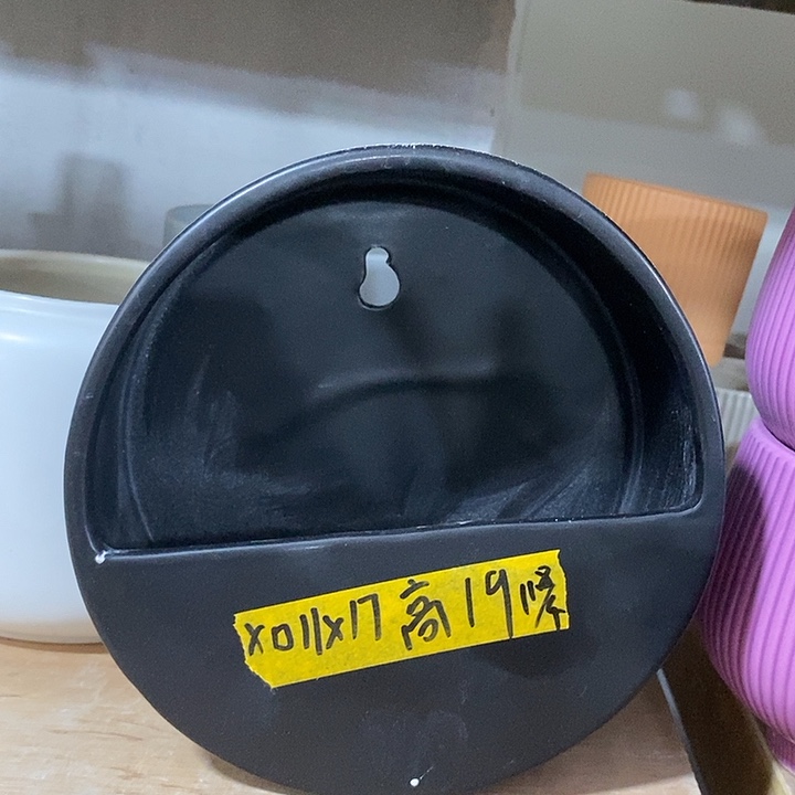 陶盆有孔 瑕疵针孔漏釉介意勿拍口 高