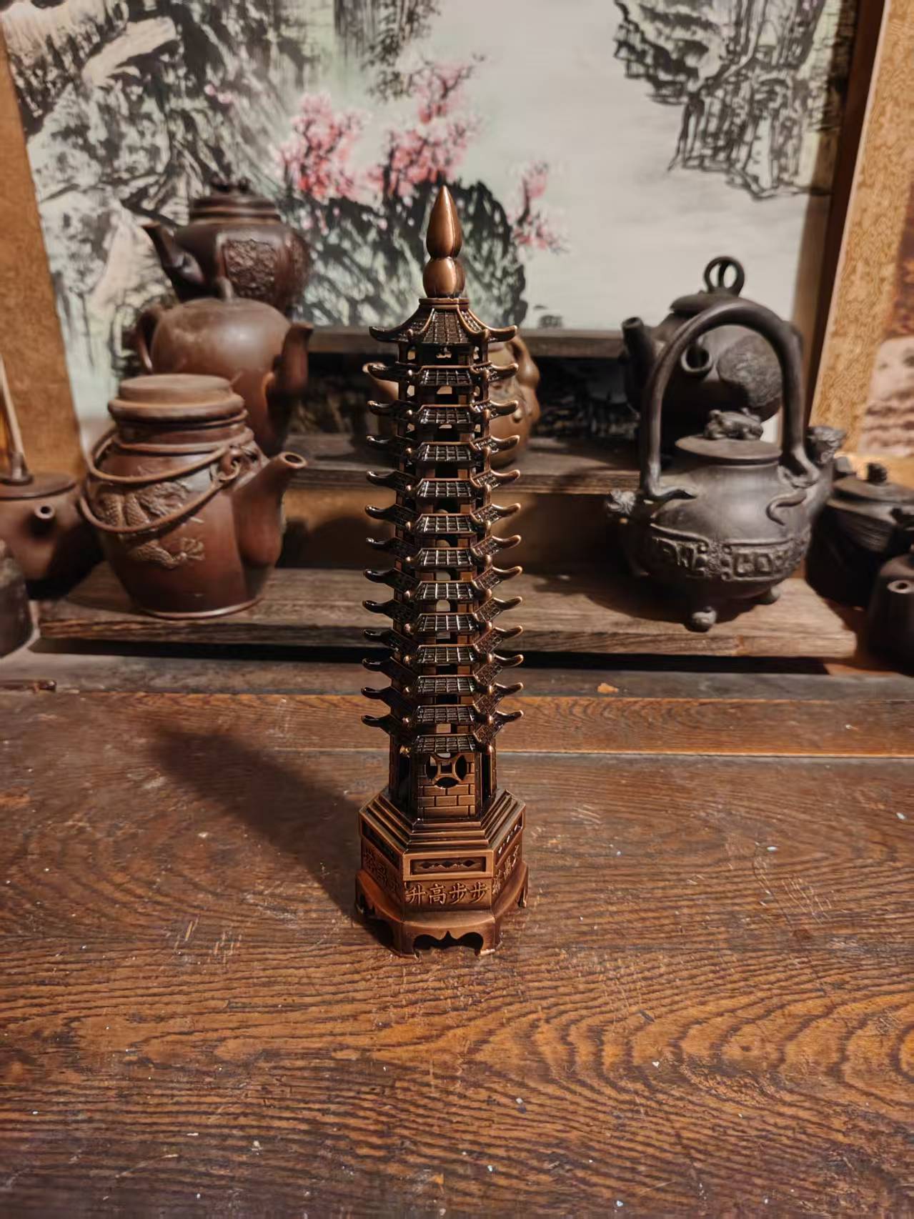 文昌塔一个（流水摆件）