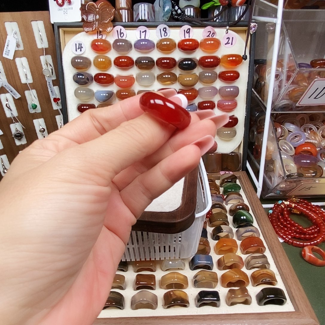 程***秀玛瑙/玉髓合金戒指