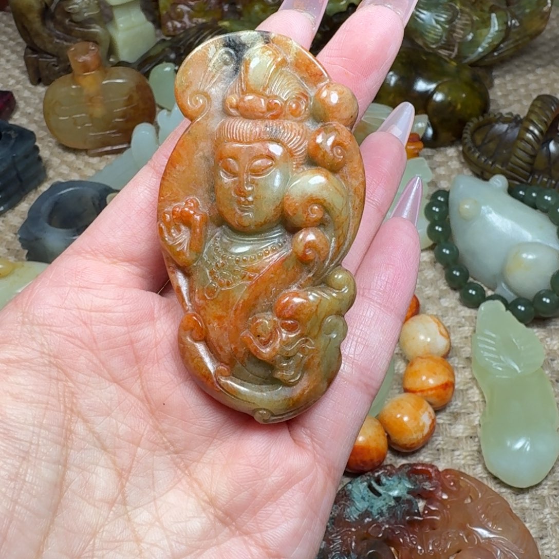 白玉菩提吊坠挂件