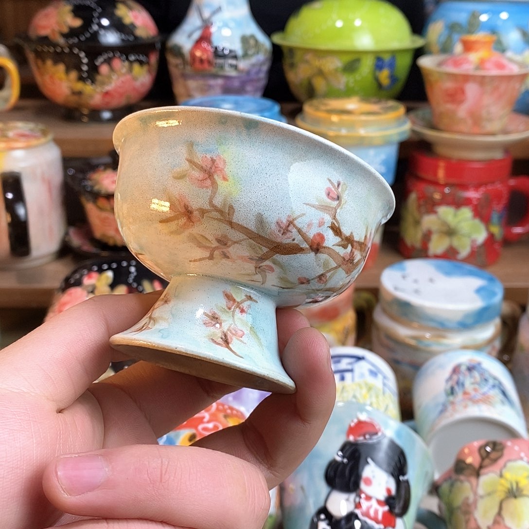 瓷片手绘陶瓷赶紧来入