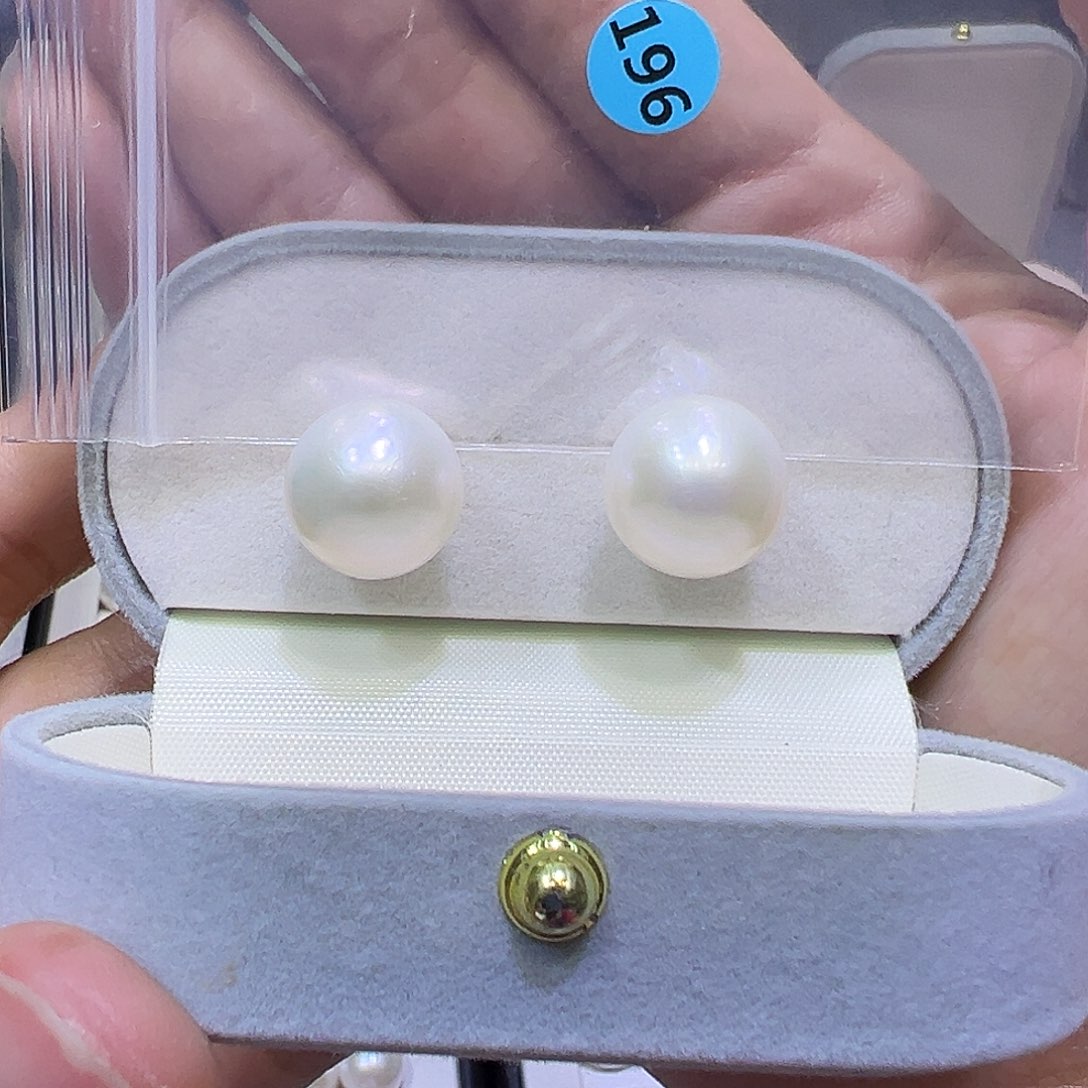 淡水珍珠耳饰银S925镶嵌