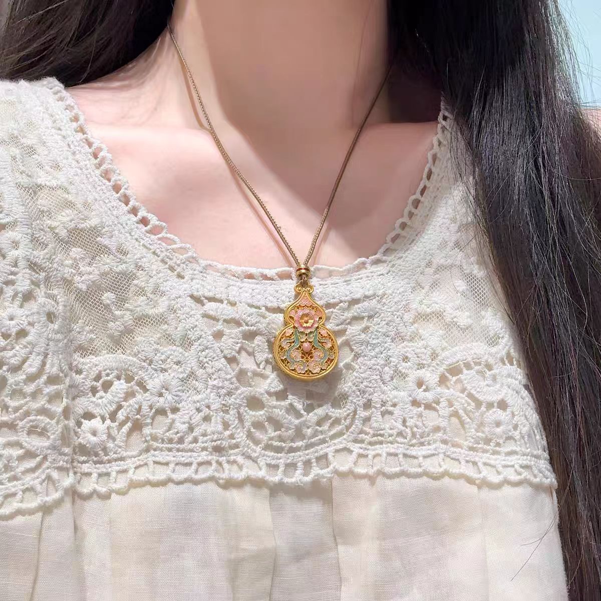 吊坠足银 A09[约16g]足银999.9国风葫芦吊坠带礼盒证书礼袋擦银布