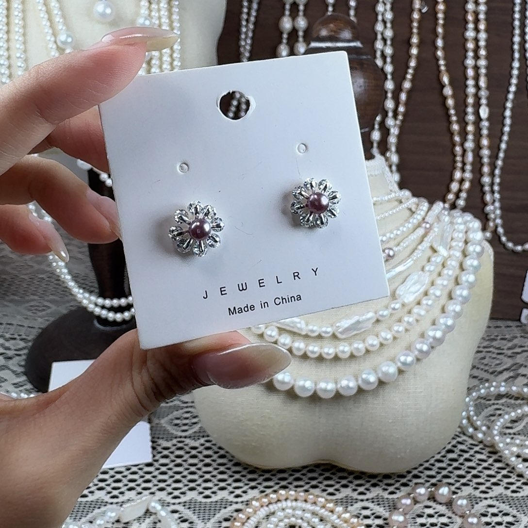 耳钉未镶嵌淡水珍珠