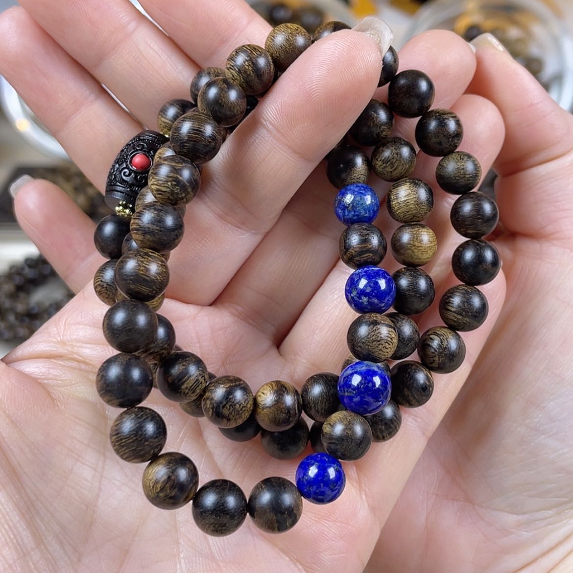 【闪购商品】沉香手串小***兵越南芽庄白棋楠留疤