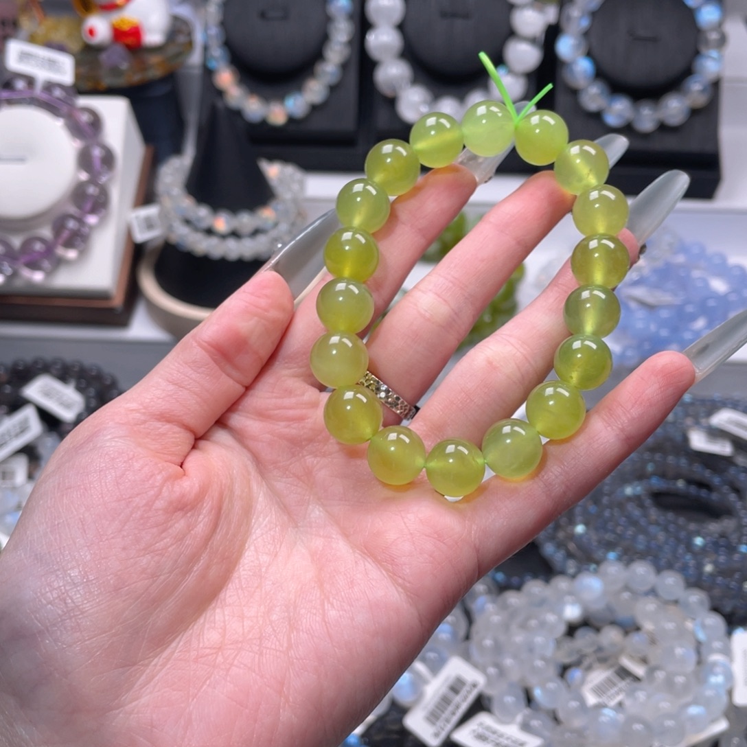 合金蛇纹石玉手链岫玉11m