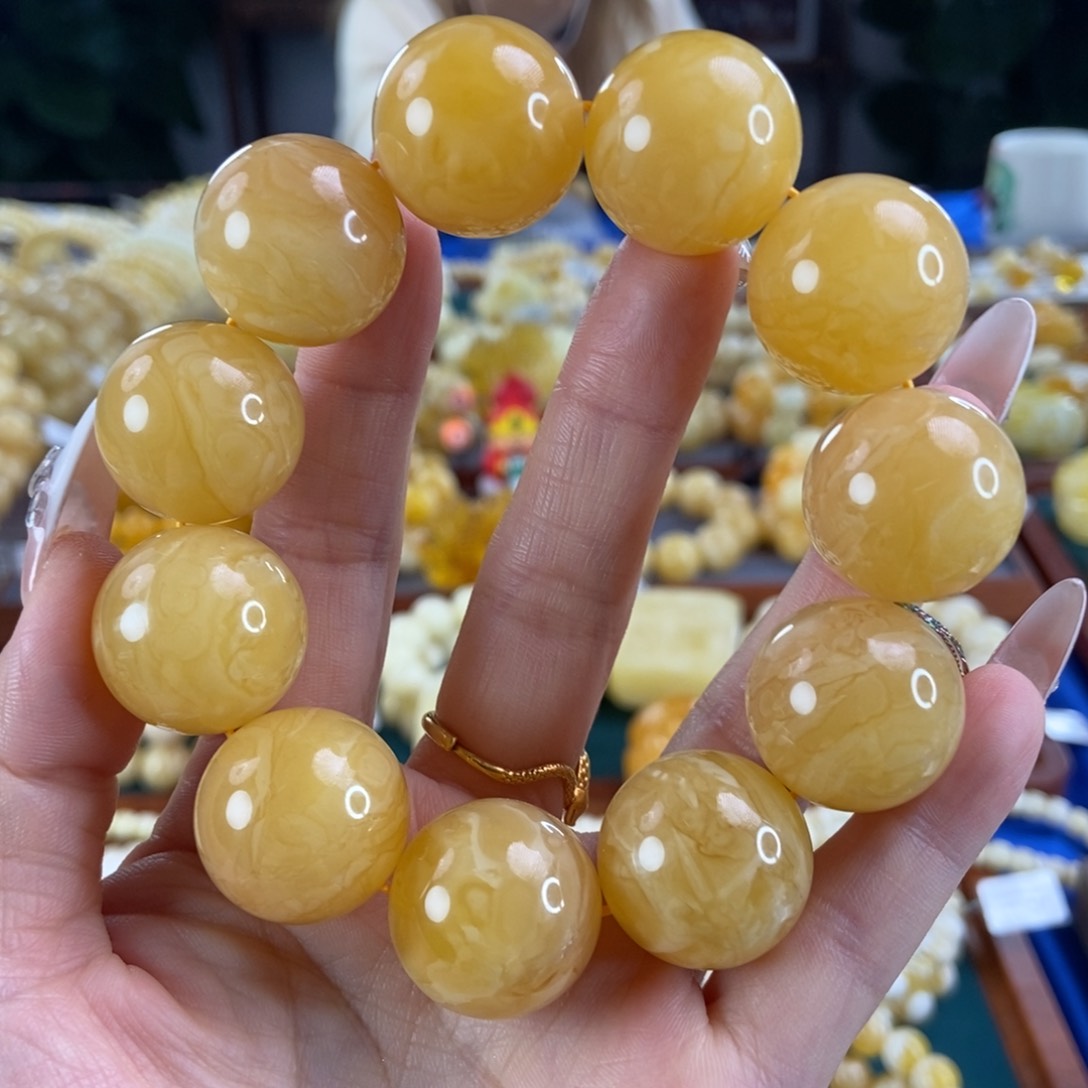 琥珀珠宝奇石未镶嵌22圆珠64.18