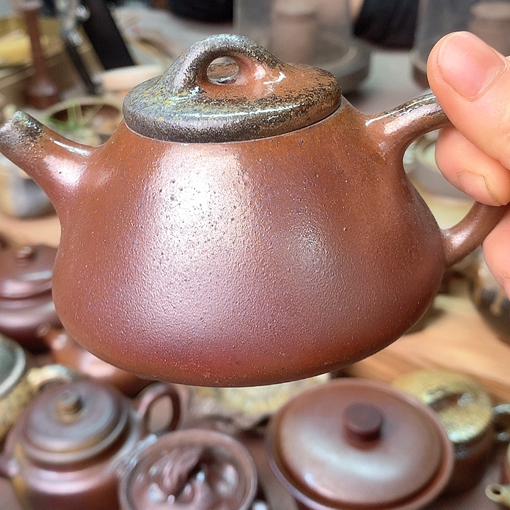紫砂茶壶纯自然高温无釉裸柴烧