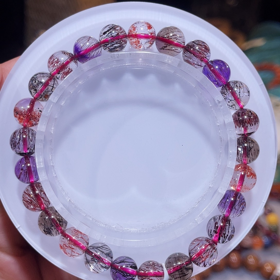 未镶嵌水晶手串黑加仑仙女超七