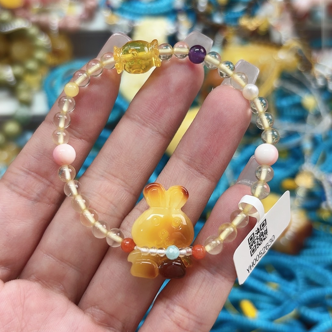 琥珀未镶嵌手链琥珀