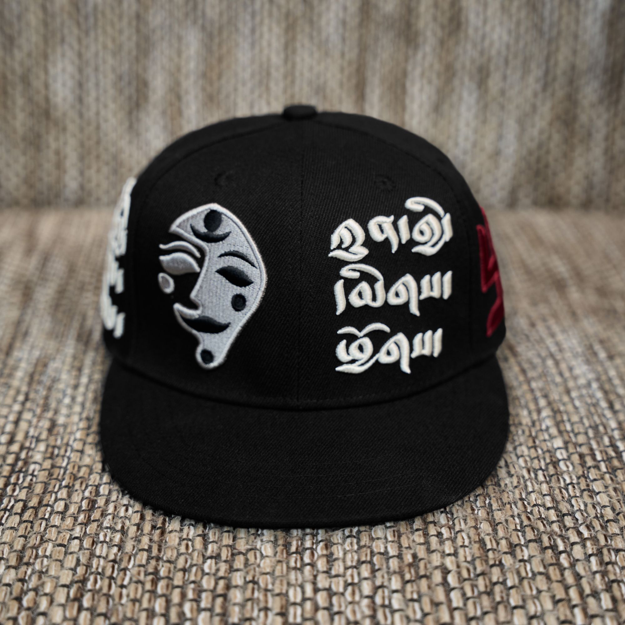 Lanameba藏戏面具可调节平檐棒球帽 时尚休闲情侣百搭 超正版型