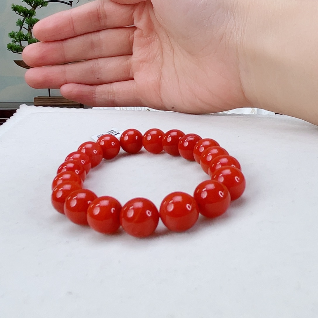 南红玛瑙手链未镶嵌南红9.8