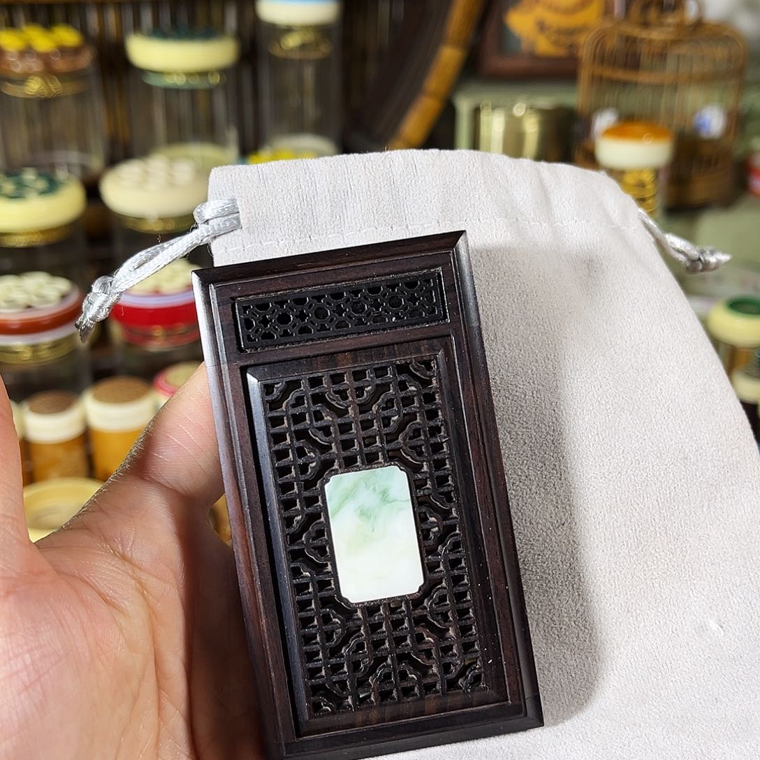 蟋蟀老红木黄蛉盒+布套
