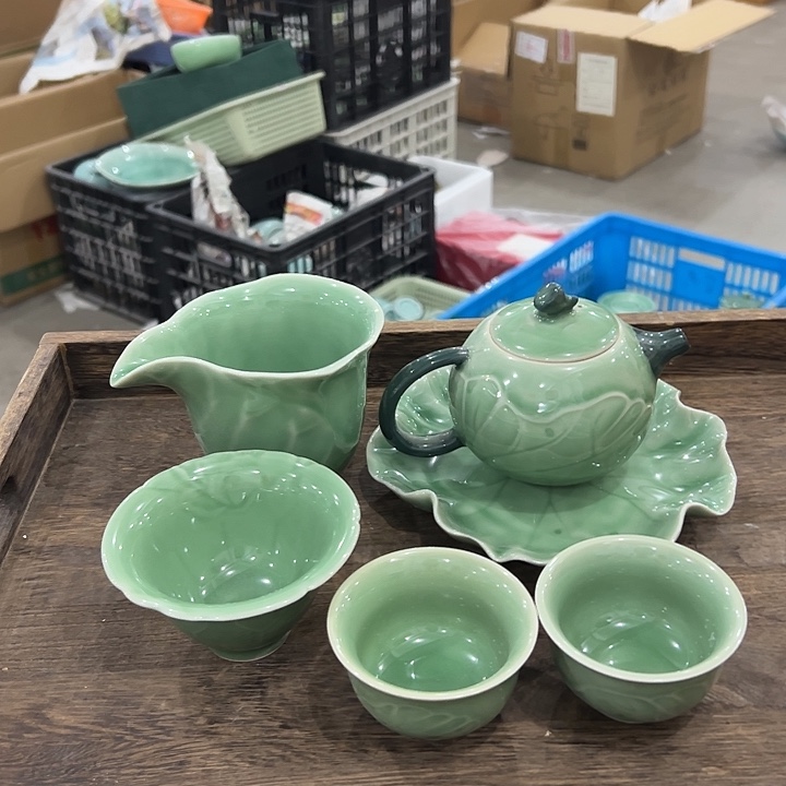 龙泉云间青瓷小米茶器