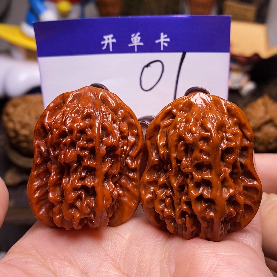 没***喝桃核吊坠文玩核桃官帽葫芦35做旧n