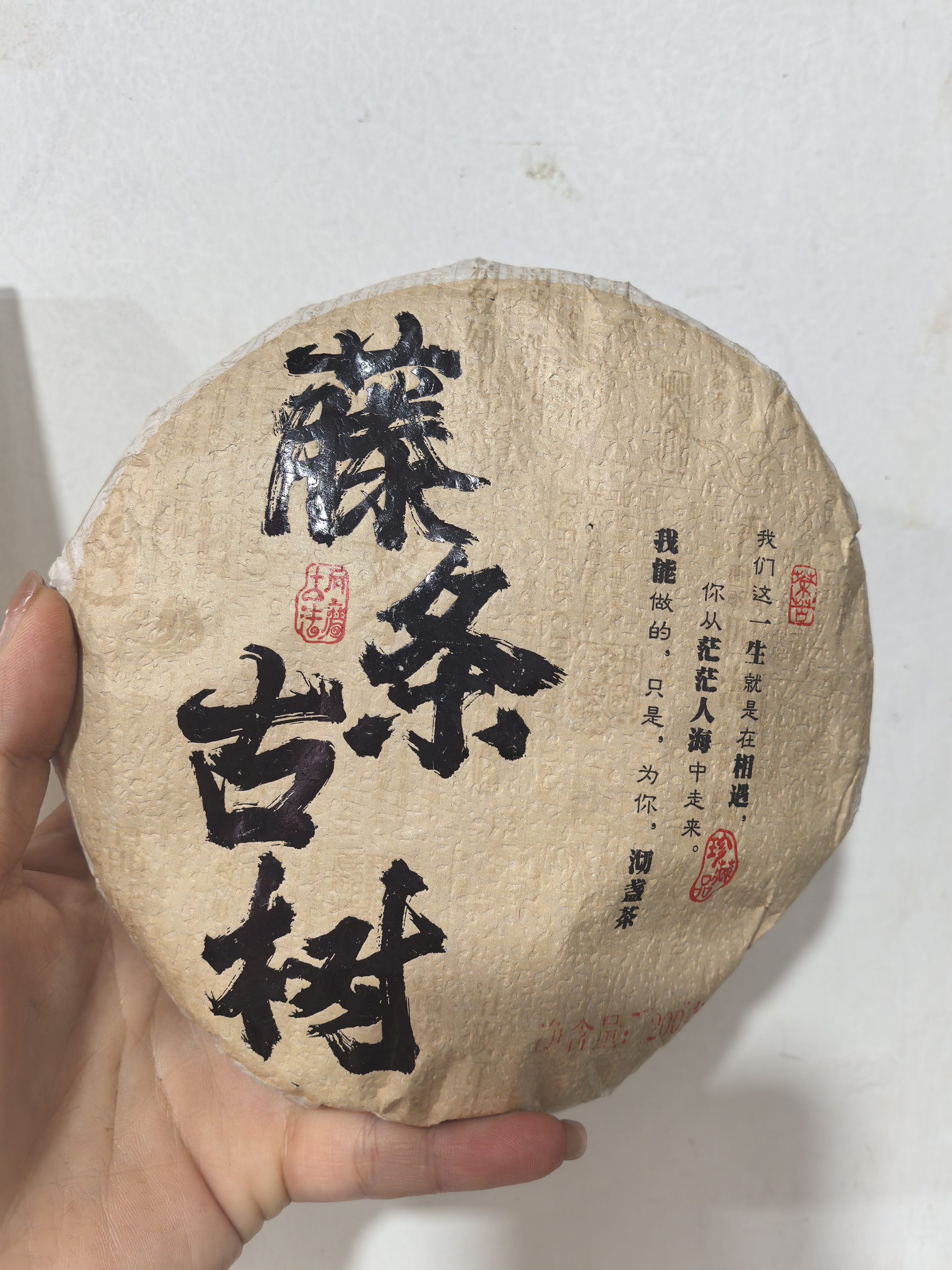 【夏自宇 坝糯 4号】2021年坝糯藤条古树头春生茶 200 克饼