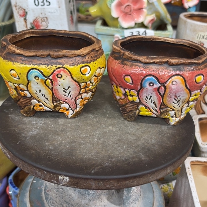 紫砂花盆粗陶材质多肉花盆